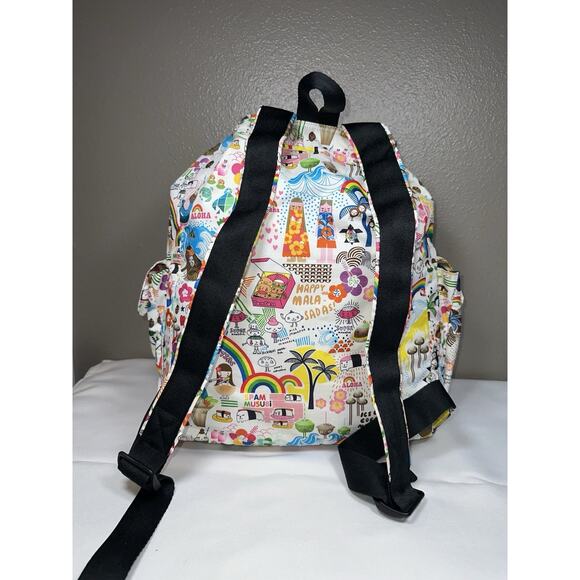 RARE LeSportSac Onolicious Food Hawaii Exclusive Large Rucksack Backpack Bag - Picture 2 of 9